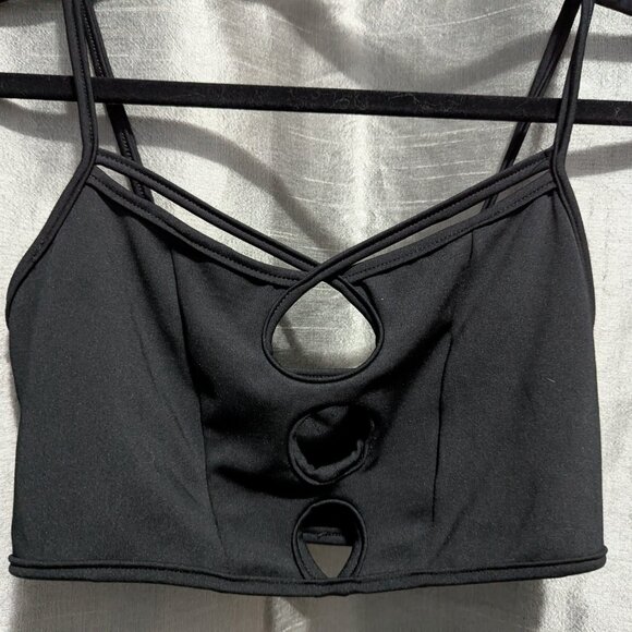 Cyberdog Peeker Bralette Top Black Small - Picture 2 of 5